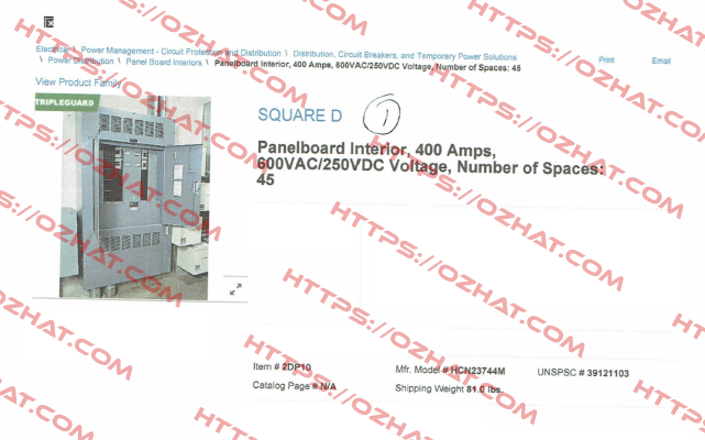 HCN23744M  Square D (Schneider Electric)