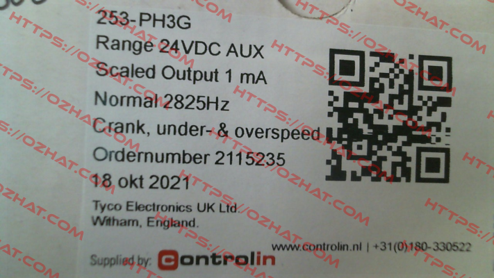 P/N: 039-27300-0024, Type: 253-PH3G - 24VDC (ANSI 12/14) CROMPTON INSTRUMENTS (TE Connectivity)