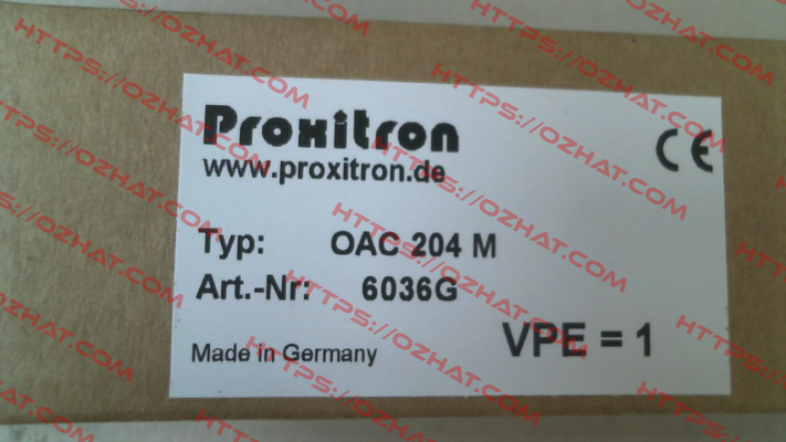 6036G / OAC 204 M Proxitron