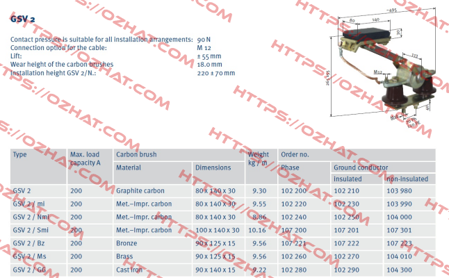 P/n: 0103990/01, Type: SA-GSV2/MI-PEU-A120L40-34 Vahle