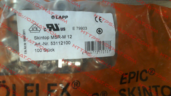 P/N: 53112100, Type: MSR-M Lapp Kabel