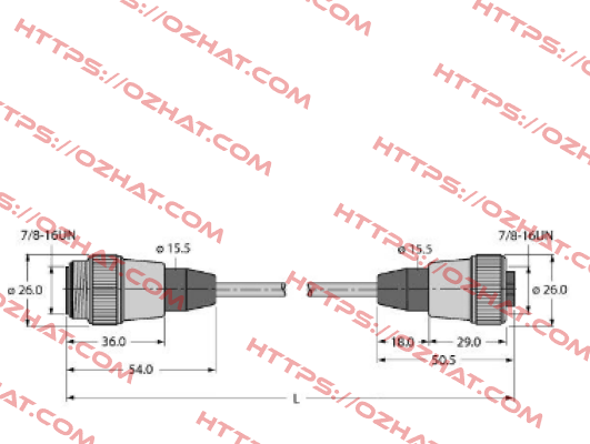 RSV-RKV-FBY49OG-60M/5D Turck