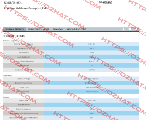 BX10SR/0A-HB74 Micro Detectors / Diell