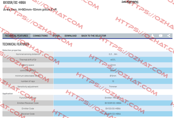 BX10SR/0C-HB6A Micro Detectors / Diell