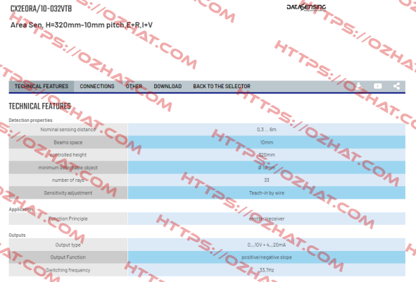 CX2E0RA/10-032VTB Micro Detectors / Diell