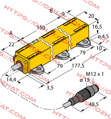 LI150P1-Q17LM1-LU4X2-0,3-RS5/S97 Turck