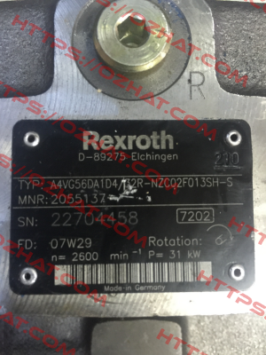 Part number: R902055137, A4VG56DA1D4/32R-NZC02F013SH-S Rexroth