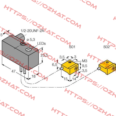 NI2-Q9.5-ADZ32-0.1-FSB5.4X4/S304 Turck