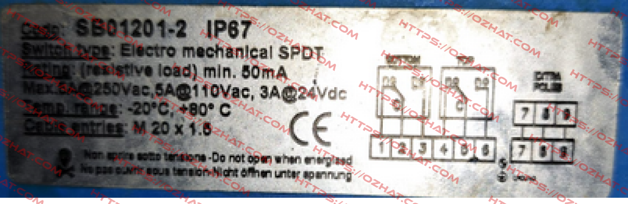 SB0121-2 IP67 old code/ SB01200-20W01A2 new code Soldo