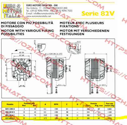 82V-4025/6 Euro Motors Italia