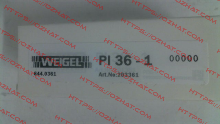 Nr. 644.0361 / Type PI 36-1 Weigel