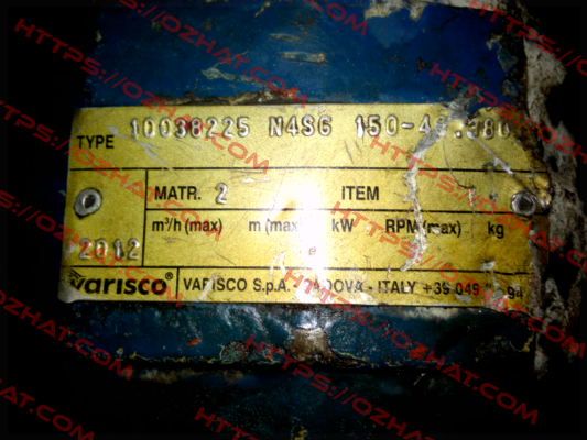 rotor for 10038225  N4SG 150-40.380  Obsolete  Varisco pumps