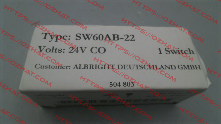 SW 60AB22/24V  504803 Albright